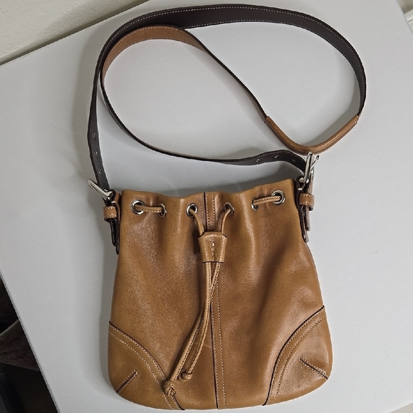 COACH 9463 Small Drawstring Crossbody in Tan - Picture 6 of 8